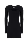 Marine Serre Crescent Moon-embroidered Mini Dress In Black