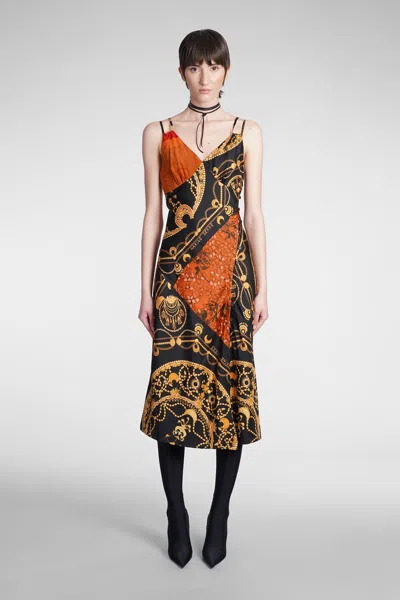 MARINE SERRE DRESS IN BLACK SILK