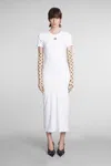 MARINE SERRE DRESS IN WHITE COTTON