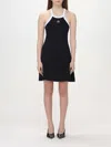 Marine Serre Crescent Moon-embroidered Mini Dress In Black