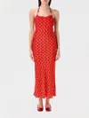 Marine Serre Moon-print Maxi Dress In Rot