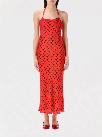 MARINE SERRE DRESS MARINE SERRE WOMAN COLOR RED,G66256014