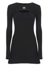 Marine Serre Crescent Moon-embroidered Mini Dress