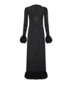 Marine Serre Semi-sheer Maxi Dress In Black