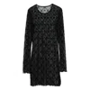 Marine Serre Long-sleeved Dress In Black