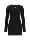 Marine Serre Logo Mini Dress In Black