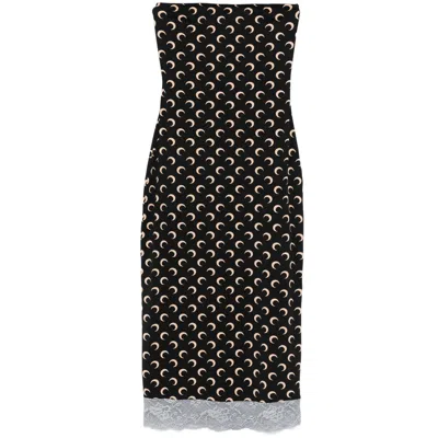 MARINE SERRE DRESSES BLACK, NEUTRAL