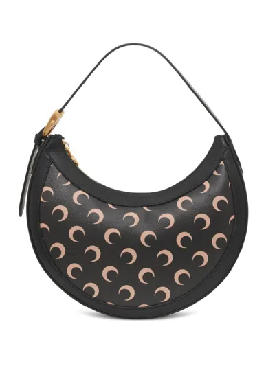 Marine Serre Eclips Shoulder Bag In Black