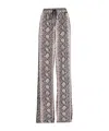 Marine Serre Python-print Trousers In Gray