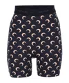 Marine Serre All Over Moon Jersey Biker Shorts In Black