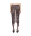 Marine Serre Brown Moon Printed Mesh Midi Skirt In Black