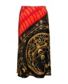 Marine Serre Mixed Regenerated Silk And Ornament Jewelry Skirt In Black