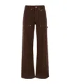 Marine Serre Twill-jeans Aus Moon-jacquard In Black