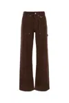 Marine Serre Twill-jeans Aus Moon-jacquard In Deepbrown