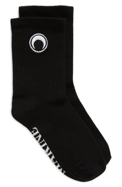 Marine Serre Socks In Black Cotton