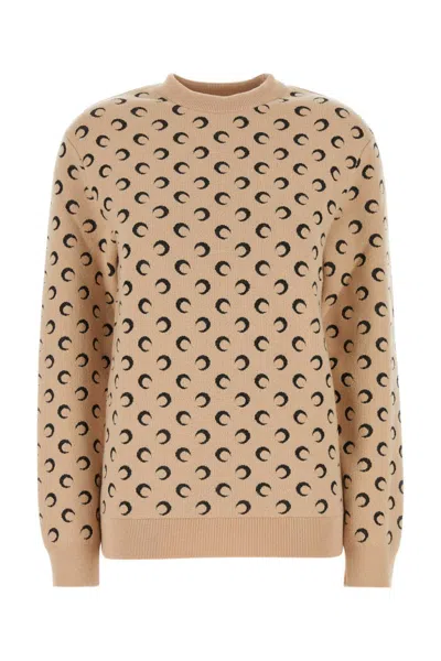 MARINE SERRE EMBROIDERED WOOL SWEATER