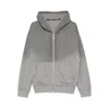 Marine Serre Gray Faded Moon Sleeve Hoodie In Gray