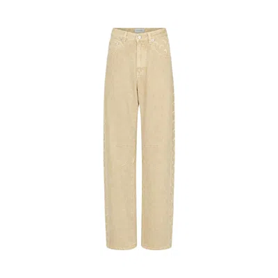 Pre-owned Marine Serre Faded Moon Denim Barrel Jeans 'dark Beige' | Tan | Women's Size 36 In Brown