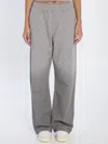 Marine Serre Faded Moon Fleece Track Pants In Gray