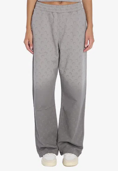 MARINE SERRE FADED MOON FLEECE TRACK PANTS