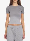 Marine Serre Faded Moon Tshirt In Gray
