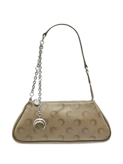 Marine Serre Faded-leather Moon Core Bag In Brown