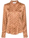 Marine Serre Crescent Moon-print Shirt In Bg70