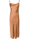 Marine Serre Fitted Satin Mini Dress With Moon Print In Bg70