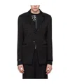 Marine Serre Flattened Collar Suit Jacket In Black