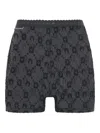 Marine Serre Flock-print Mesh Shorts In Multi