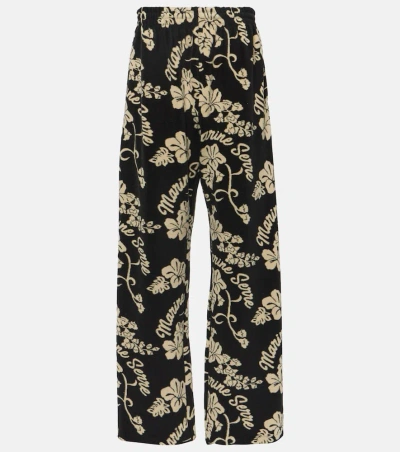 Marine Serre Floral Jacquard Sweatpants In Black