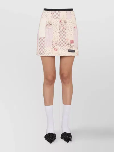 Marine Serre Floral Patchwork High Waist Mini Skirt