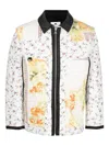 Marine Serre Floral-patchwork Quilted Jacket In White