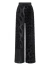 Marine Serre Floral-patterned Drawstring Trousers In Black