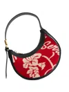 Marine Serre Floral-print Shoulder Bag In Red
