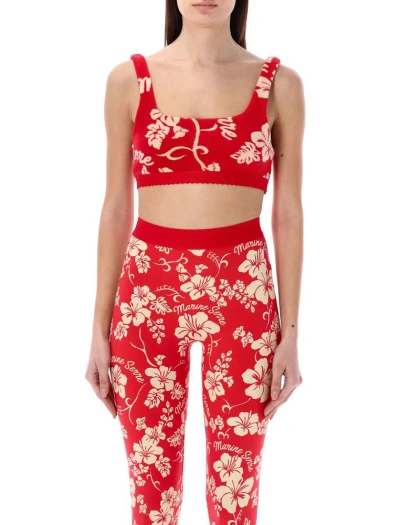 Marine Serre Floral In Red