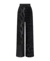 Marine Serre Floral-patterned Drawstring Trousers In Black