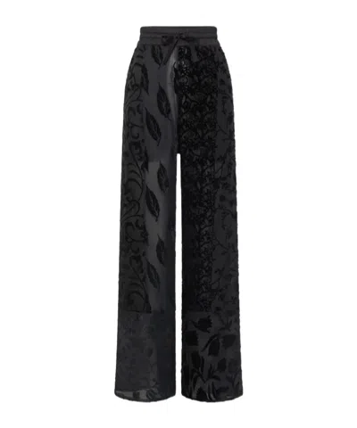 MARINE SERRE FLORAL-PATTERNED DRAWSTRING TROUSERS