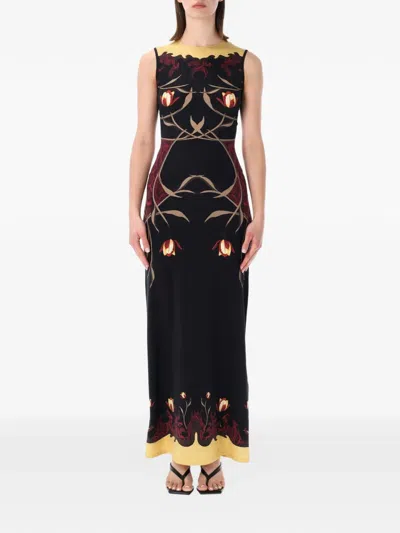 Marine Serre N Floral-print Sleeveless Maxi Dress In Multi