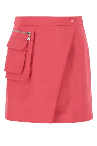 Marine Serre Fuchsia Nylon Mini Skirt In 07