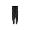Marine Serre Fuseaux Moon Leggings In Regenerated Jersey In Nero