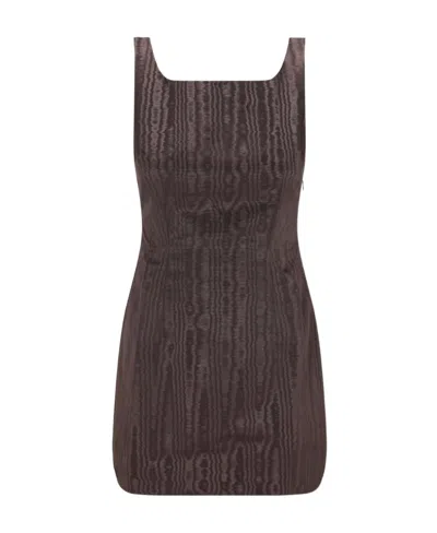 MARINE SERRE MARINE SERRE GEOMETRIC NECK MINI SLEEVELESS DRESS