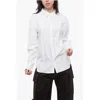 Marine Serre Gold Line Jacquard Popeline Moon Shirt In White