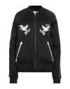 Marine Serre Jacquard Bomber Jacket In Black