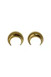 Marine Serre Gold Plated Moon Studs Accessories In Gold