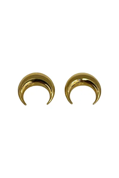 MARINE SERRE GOLD PLATED MOON STUDS