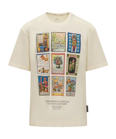 Marine Serre Graphic-print Cotton T-shirt In Nude | ModeSens