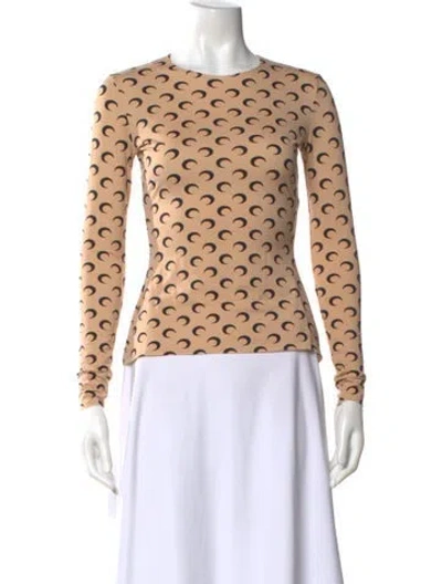 Pre-owned Marine Serre Graphic Print Crew Neck Top