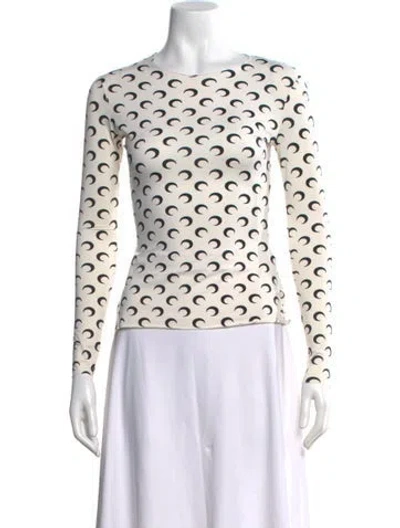 Pre-owned Marine Serre Graphic Print Crew Neck Top In Multi