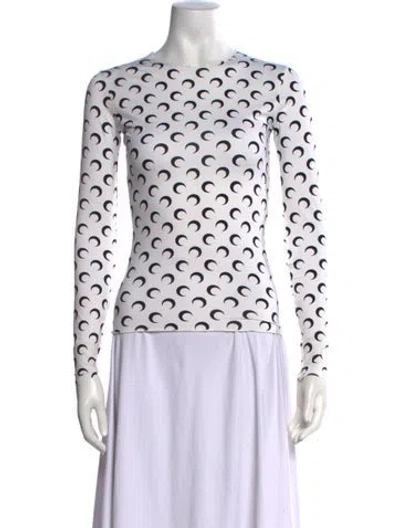 Pre-owned Marine Serre Graphic Print Crew Neck Top In Multi